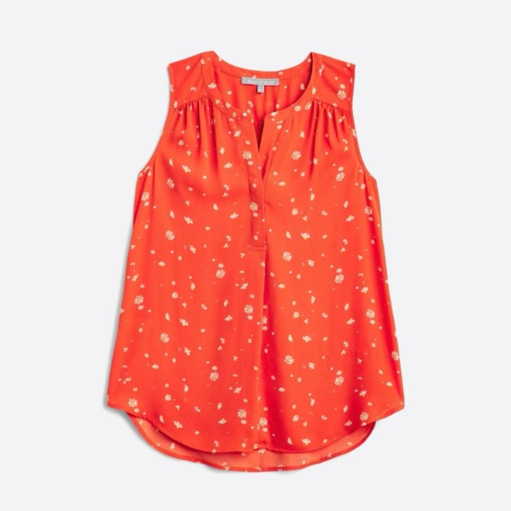 Printed Sleeveless Blouse - Coral Floral